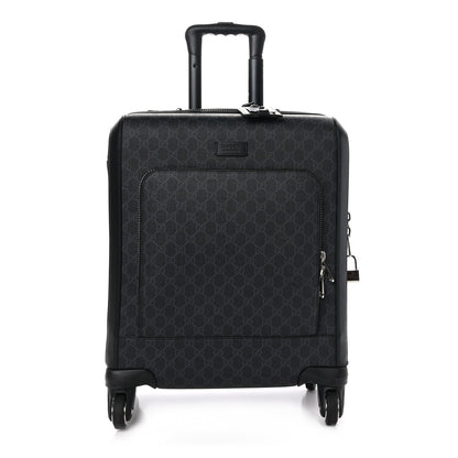 Gucci GG Supreme Monogram Gran Turismo Suitcase Black Grey 1 of 10