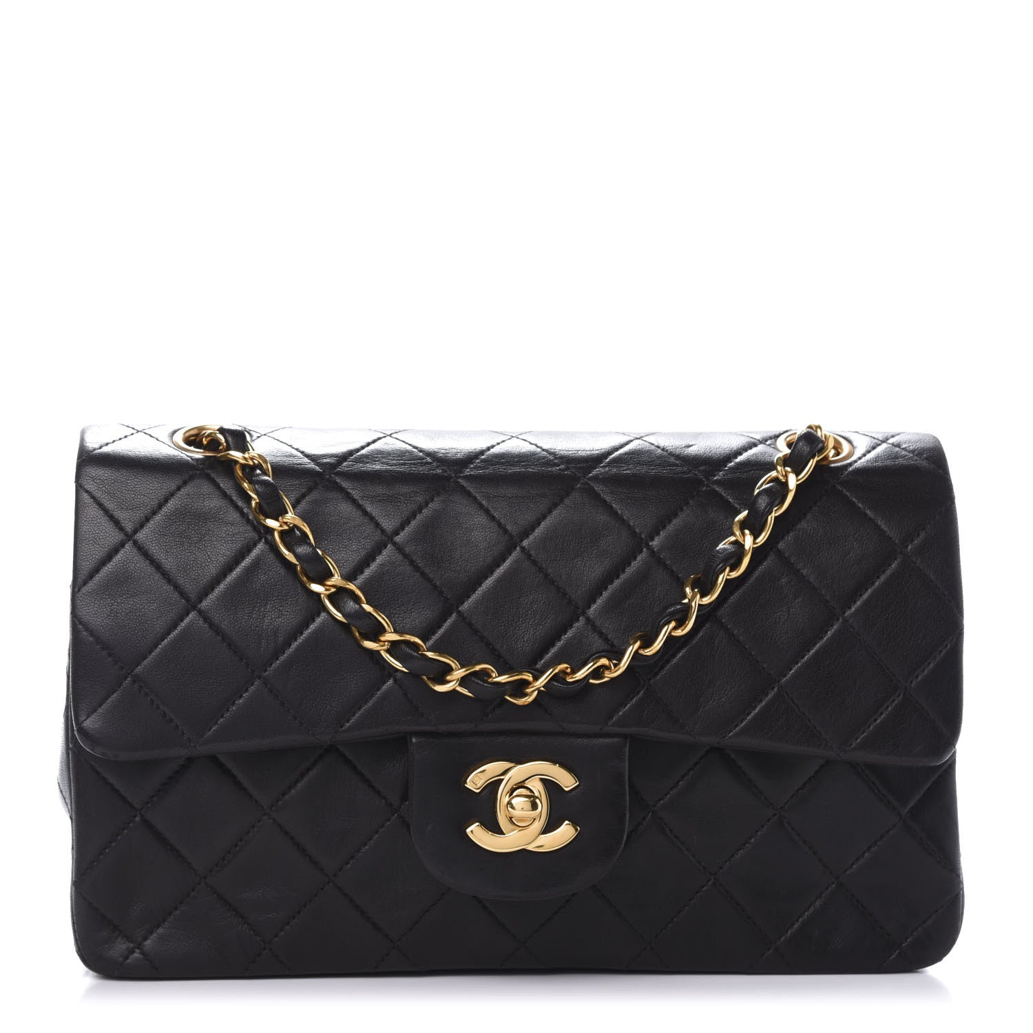 Chanel Lambskin Quilted Small Double Flap Black 1 of 10