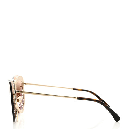 Chanel Acetate Metal Pearl Butterfly Sunglasses 4236-H Brown 3 of 6