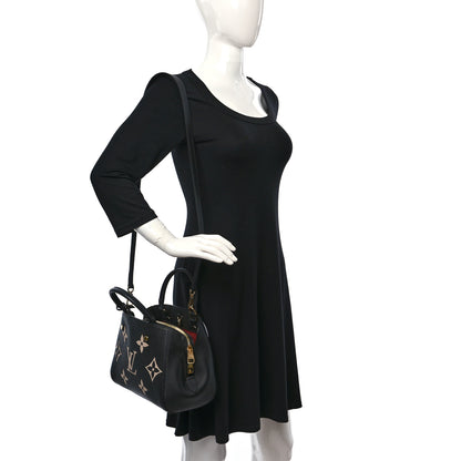 Louis Vuitton Empreinte Monogram Giant Montaigne BB Black Beige 2 of 8