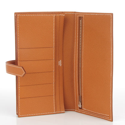 Hermes Epsom Bearn Gusset Wallet Gold 5 of 9