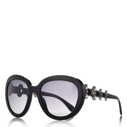 Chanel Pearl Crystal Bijoux Polarized Sunglasses 5334-H-B Black 1 of 8