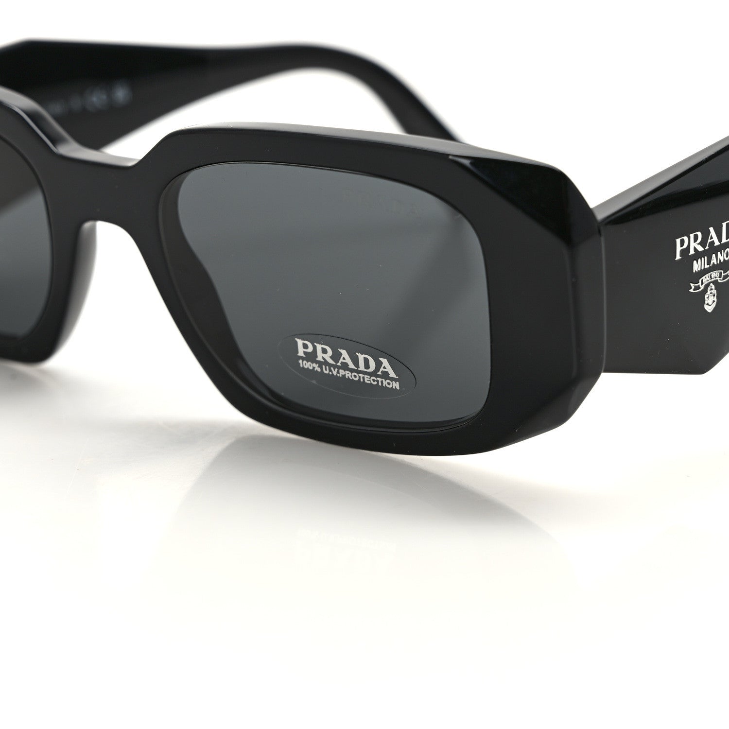 Prada Acetate Symbole Sunglasses SPR 17W Black 5 of 9