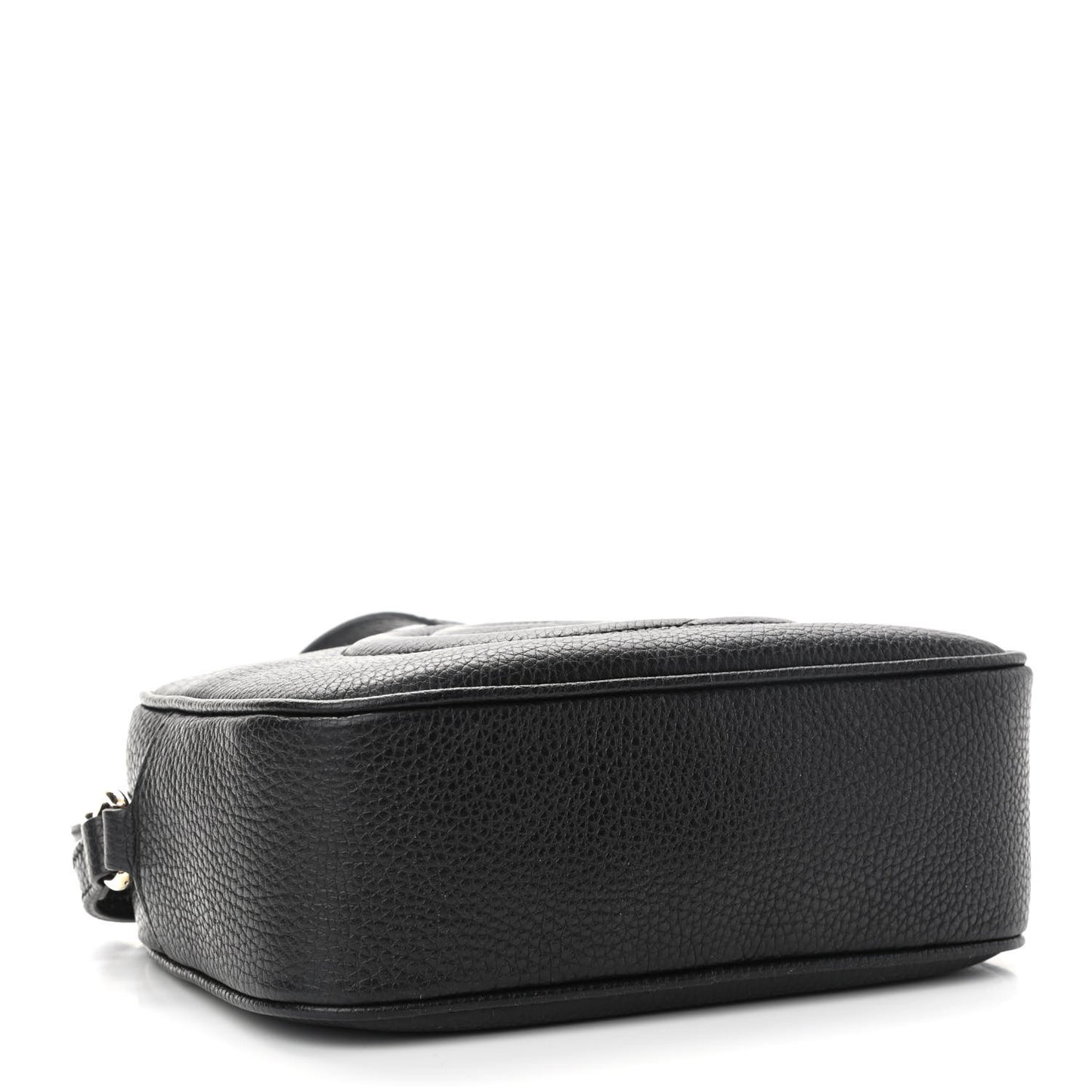Pebbled Calfskin Small Soho Disco Bag Black
