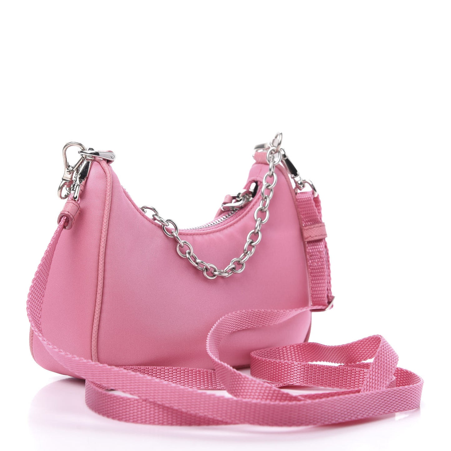 Tessuto Nylon Saffiano Mini Re-Edition 2000 Shoulder Bag Begonia