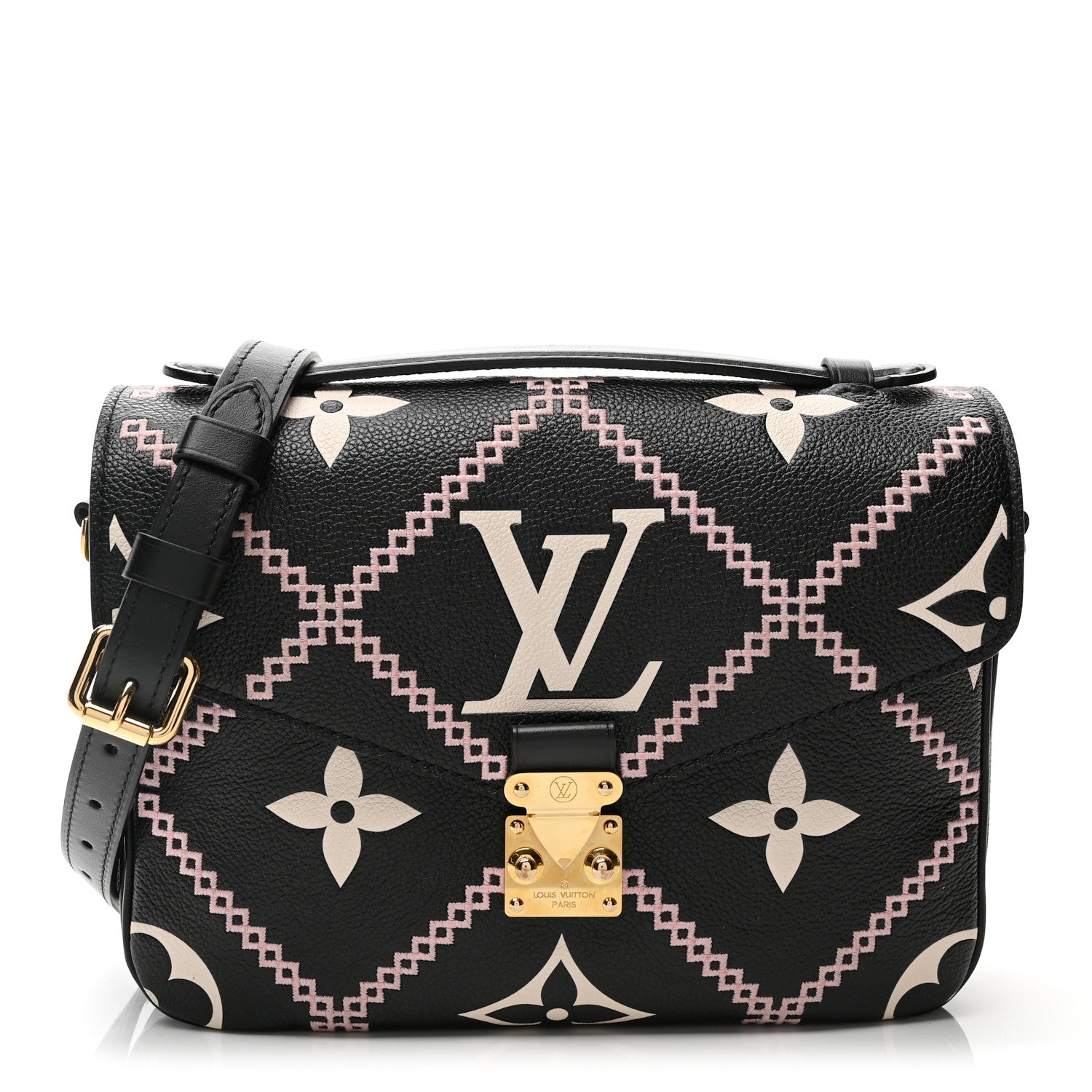 Louis Vuitton Empreinte Monogram Giant Broderies Pochette Metis Black 1 of 9
