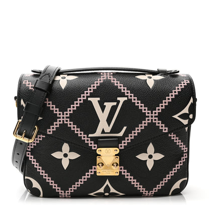 Louis Vuitton Empreinte Monogram Giant Broderies Pochette Metis Black 1 of 9