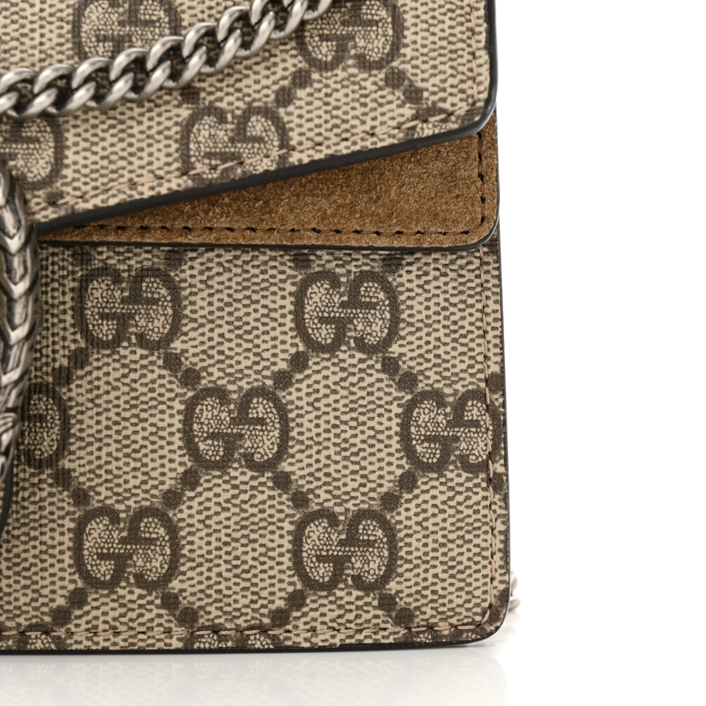 GG Supreme Monogram Super Mini Dionysus Shoulder Bag Taupe