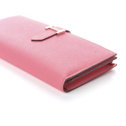 Hermes Epsom Bearn Gusset Wallet Rose Azalee 7 of 10