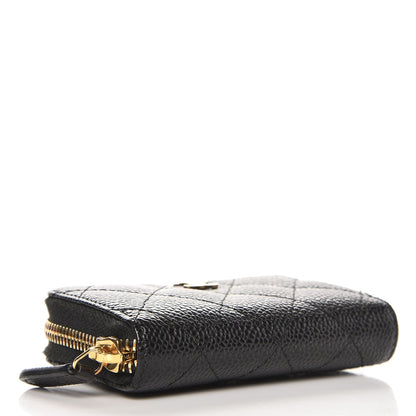 Chanel Caviar Quilted Zip Coin Purse Black 4 of 8