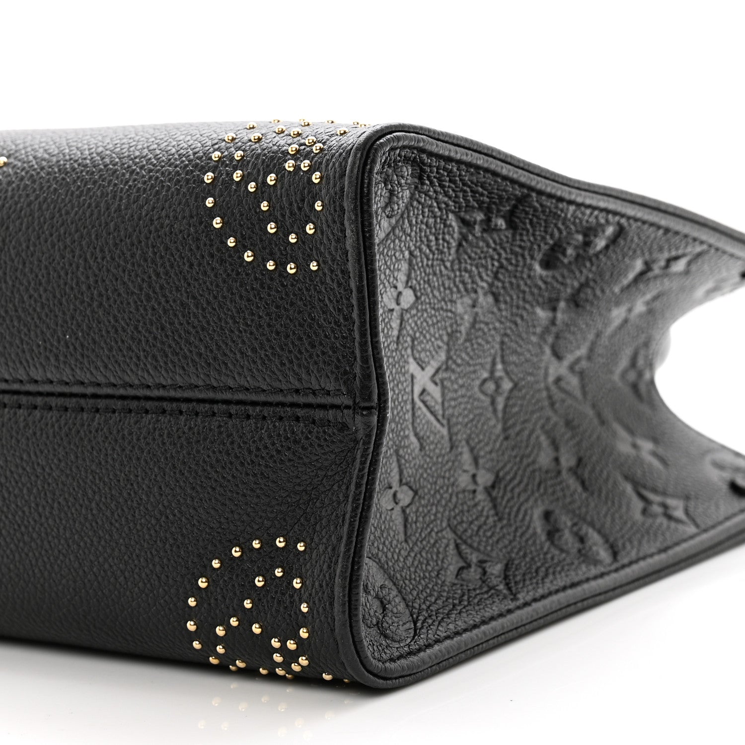 Louis Vuitton Grained Calfskin Studded Monogram Giant Onthego PM Black 9 of 9