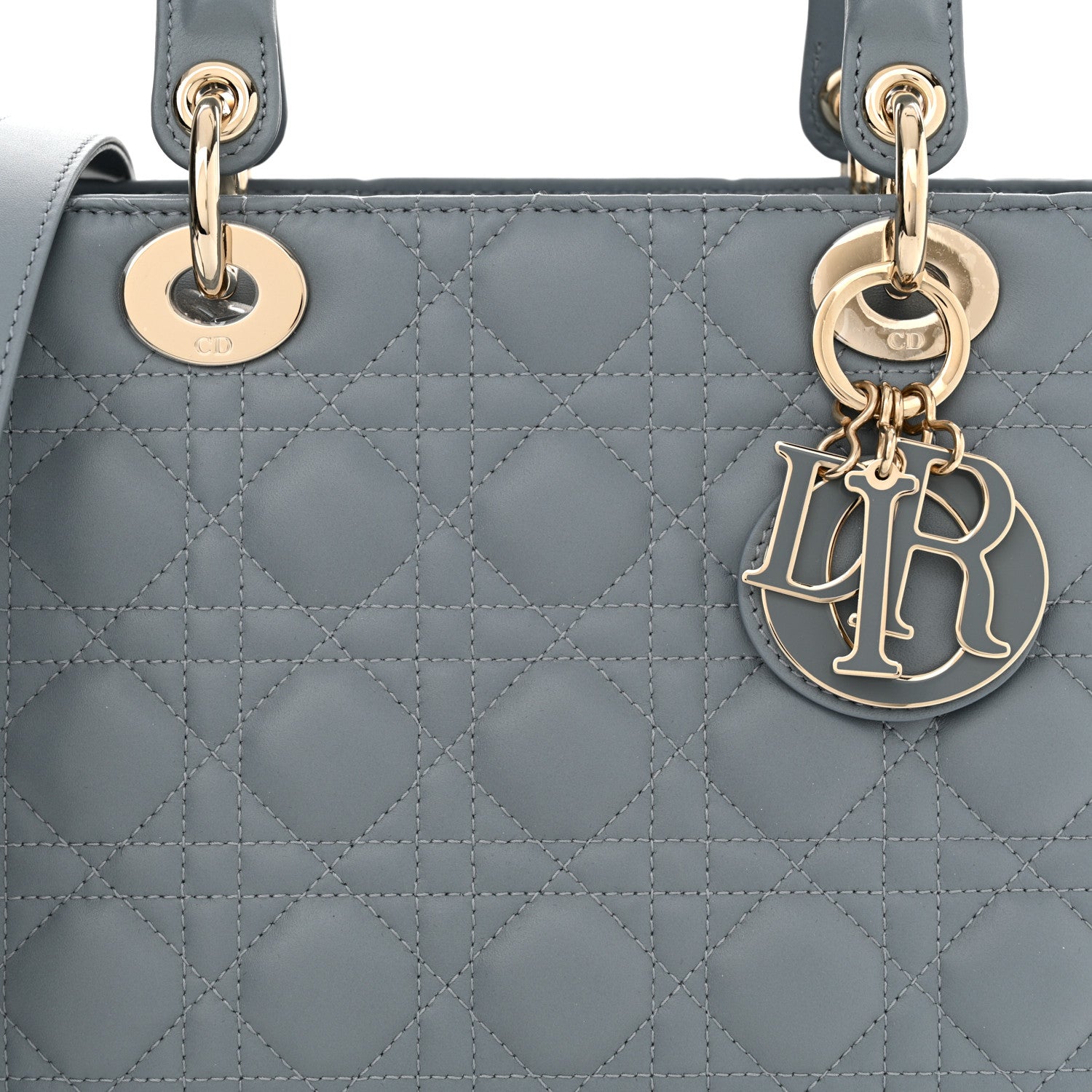 Christian Dior Lambskin Cannage Medium Lady Dior Cloud Blue 8 of 11