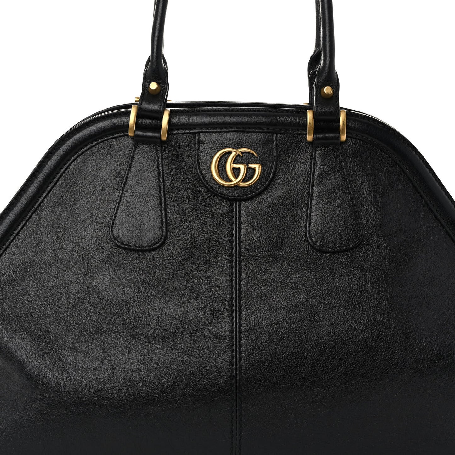 Calfskin Large Re(Belle) Top Handle Bag Black