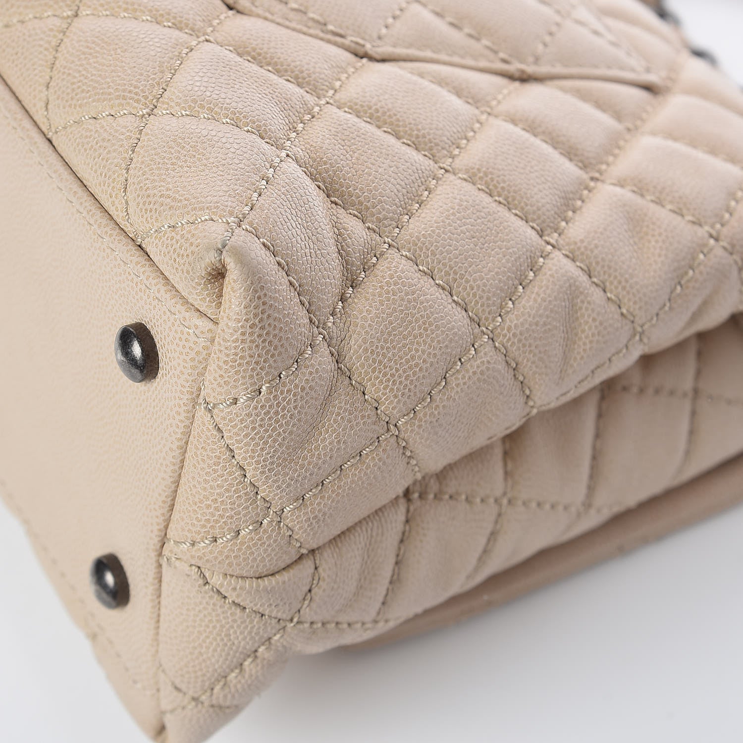 Chanel Caviar Quilted Small Coco Handle Flap Light Beige 14 of 16