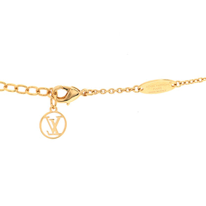 Louis Vuitton Pearl LV Floragram Necklace Gold 4 of 4