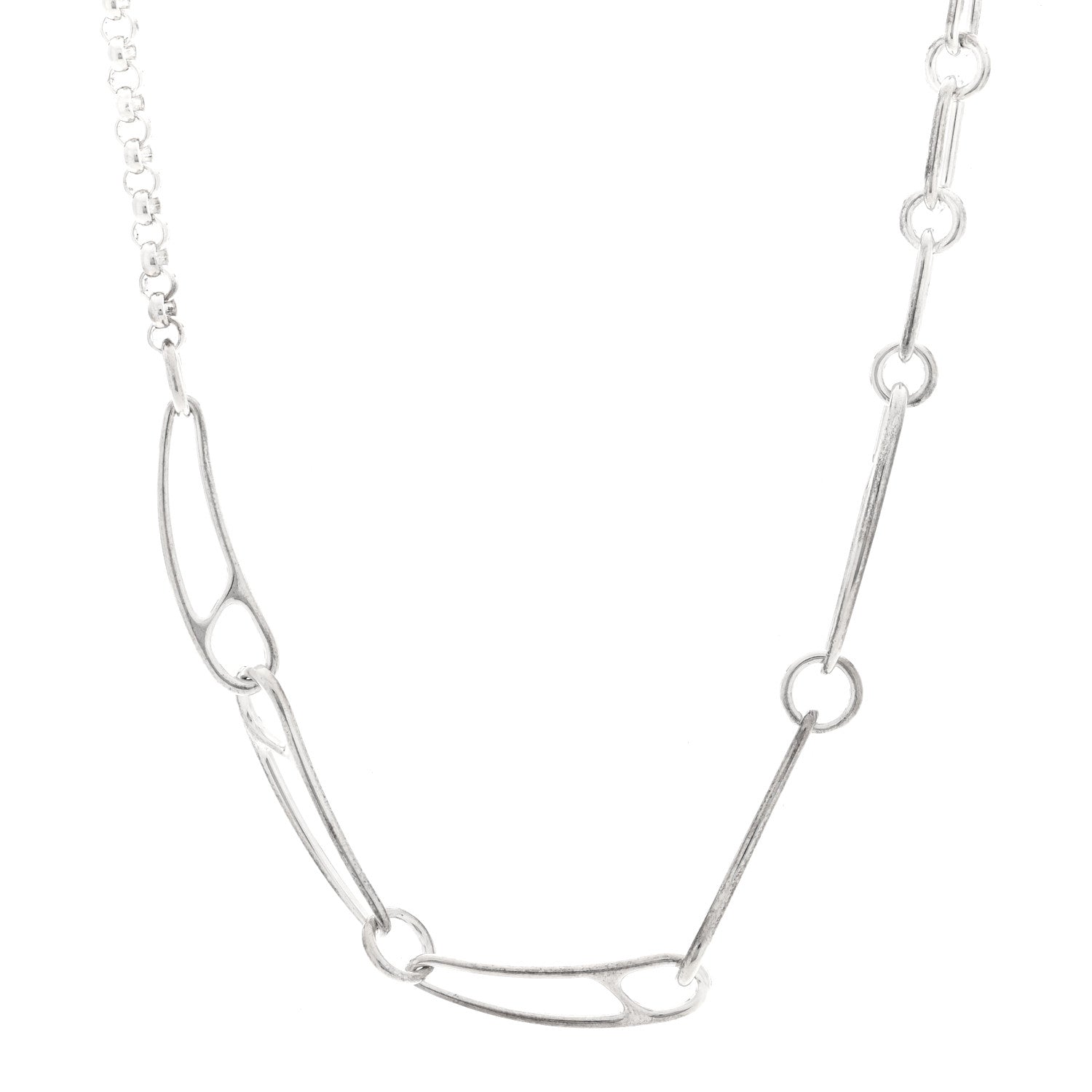 Hermes Sterling Silver Chaine d'Ancre Punk Necklace 1 of 6