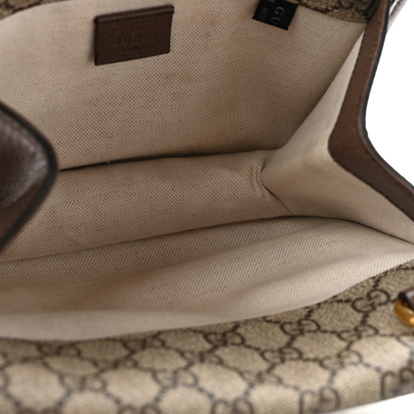 GG Supreme Monogram Web Small Neo Vintage Double Flap Messenger Bag Beige New Acero