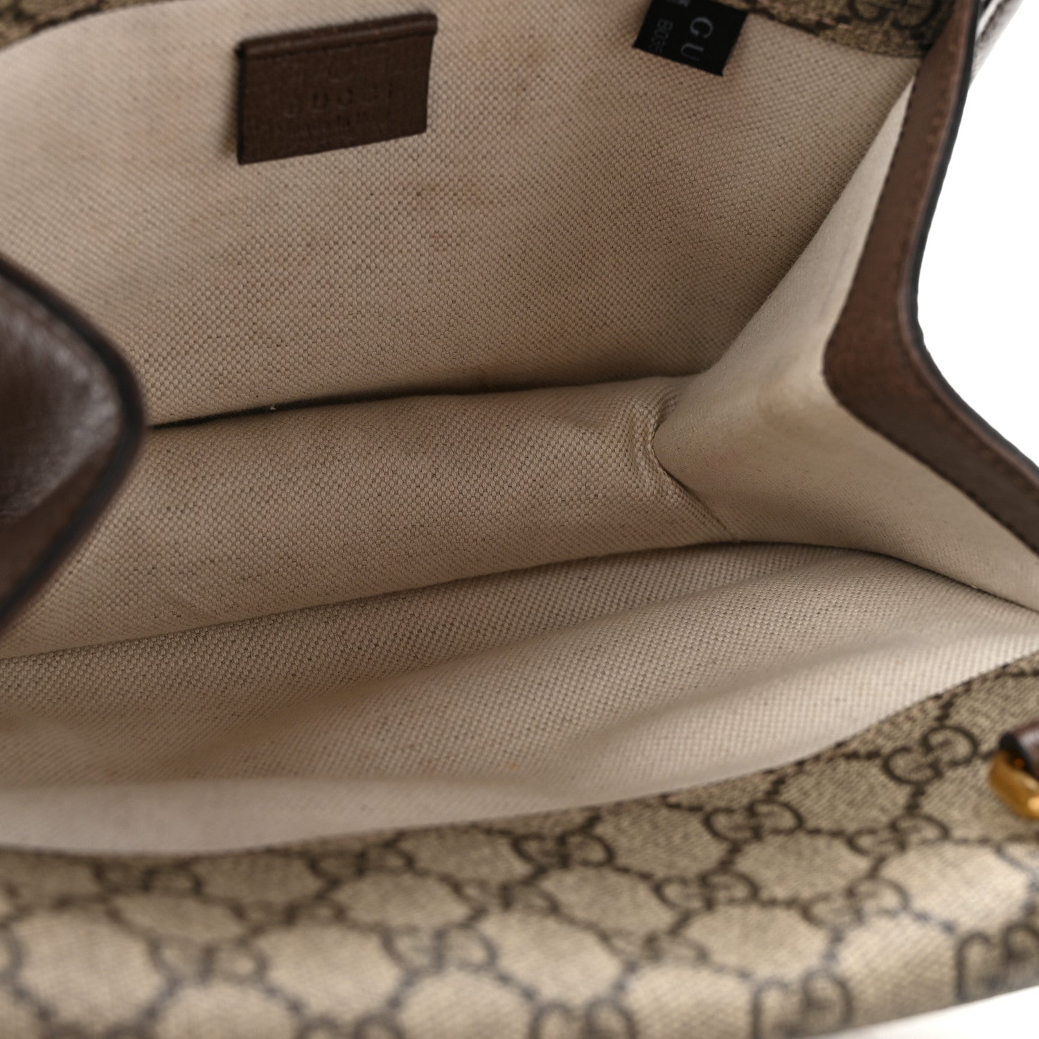 Gucci GG Supreme Monogram Web Small Neo Vintage Double Flap Messenger Bag Beige New Acero 5 of 15