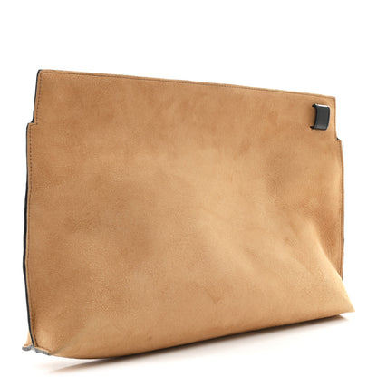 Loewe Suede Striped Large T Pouch Carmel 3 of 9