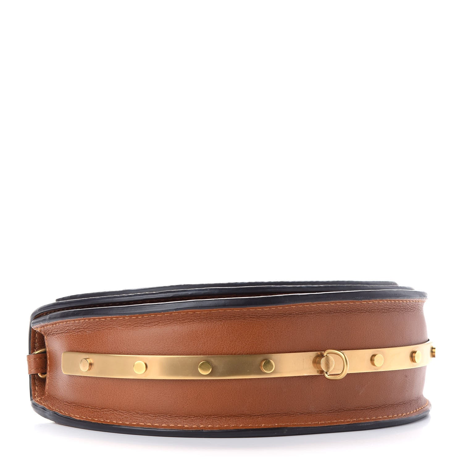 Chloe Calfskin Small Nile Bracelet Minaudiere Bag Caramel 4 of 10