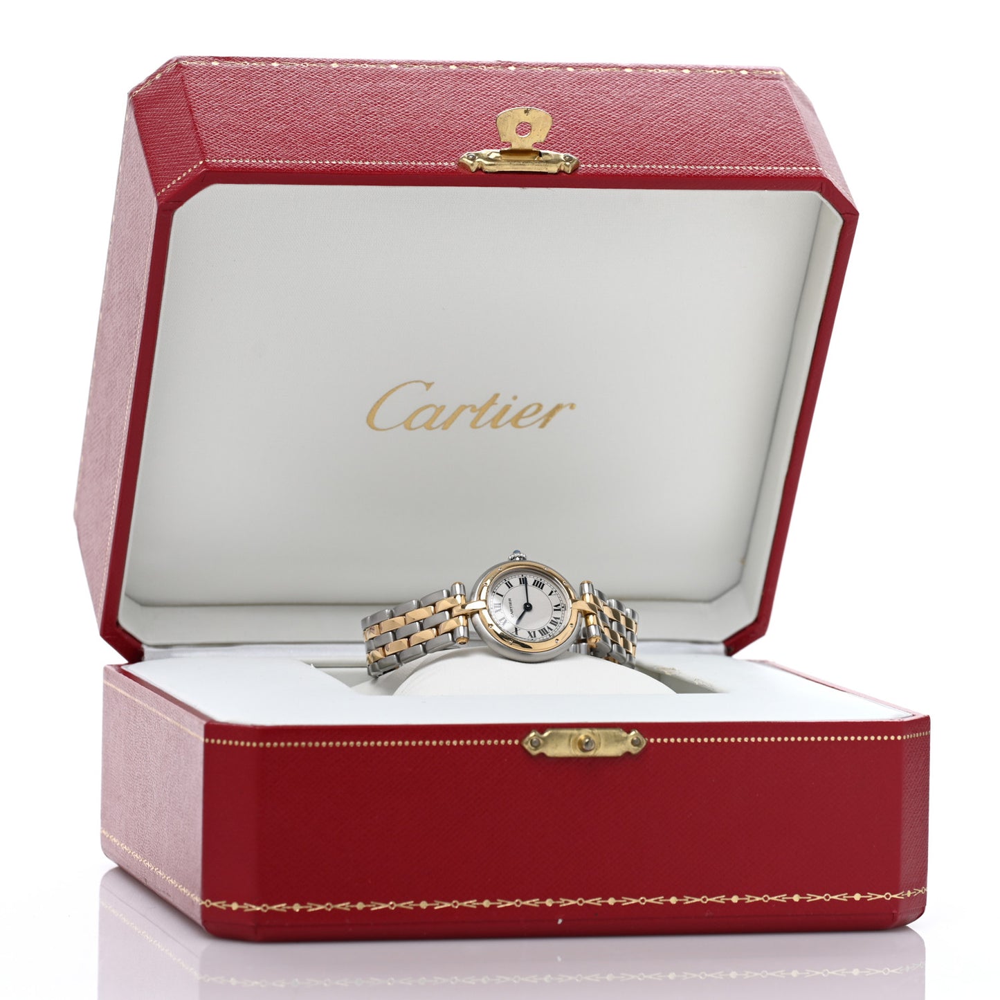 Stainless Steel 18K Yellow Gold 24mm Panthere Vendome Quartz Watch