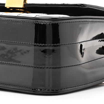 Saint Laurent Patent Calfskin Matelasse Monogram Medium Vicky Chain Bag Black 10 of 14