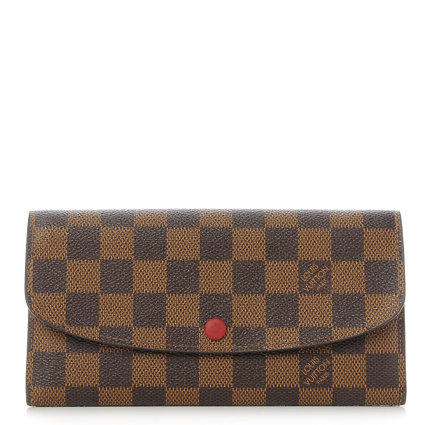 Damier Ebene Emilie Wallet Red