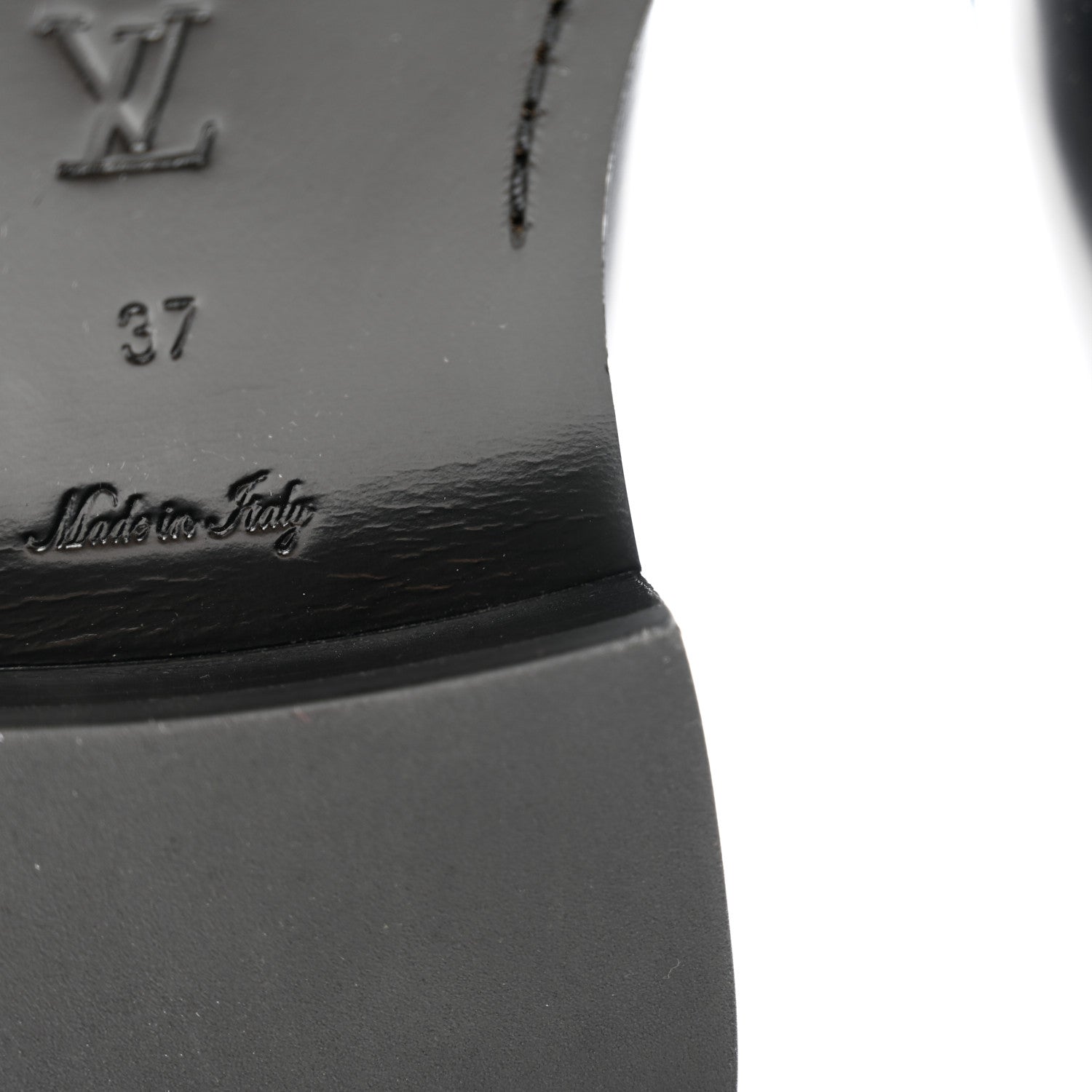 Louis Vuitton Glazed Calfskin Connelly Flat Loafer 37 Black 9 of 11