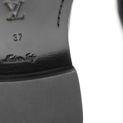 Louis Vuitton Glazed Calfskin Connelly Flat Loafer 37 Black 9 of 11