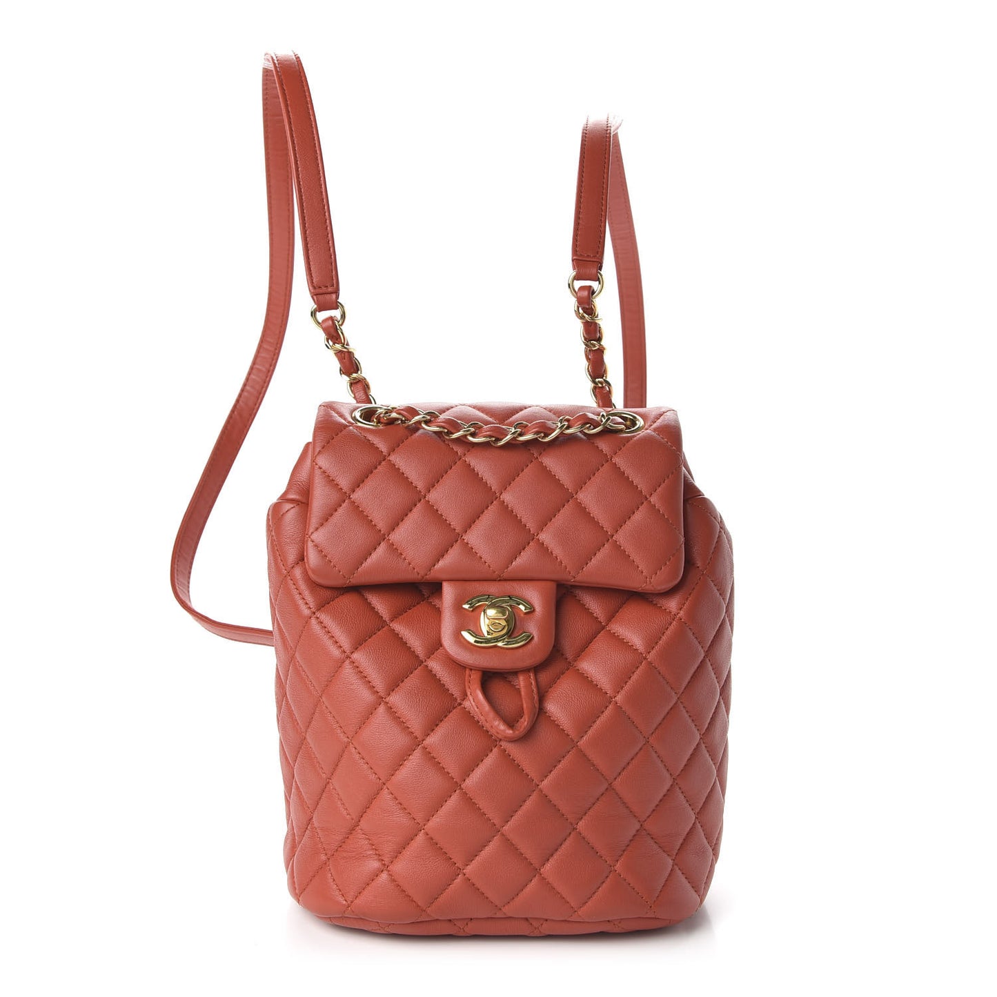 Calfskin Quilted Mini Urban Spirit Backpack Red