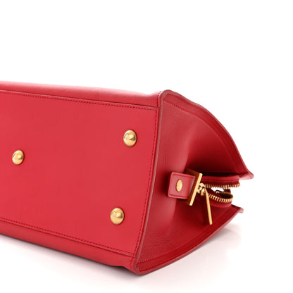 Saint Laurent Calfskin Small Classic Y Cabas Red 10 of 10
