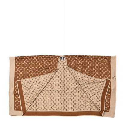 Louis Vuitton Wool Silk Cashmere Monogram Embrace Poncho Brown 2 of 10