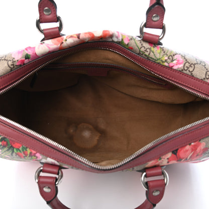 Gucci GG Supreme Monogram Blooms Medium Boston Beige Multicolor Dry Rose 4 of 5