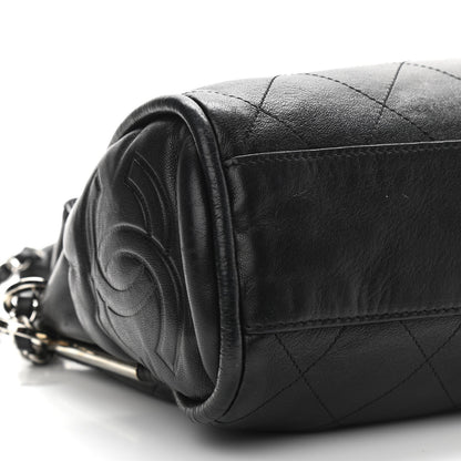 Chanel Lambskin Stitched Medium Ultimate Soft Tote Black 9 of 11