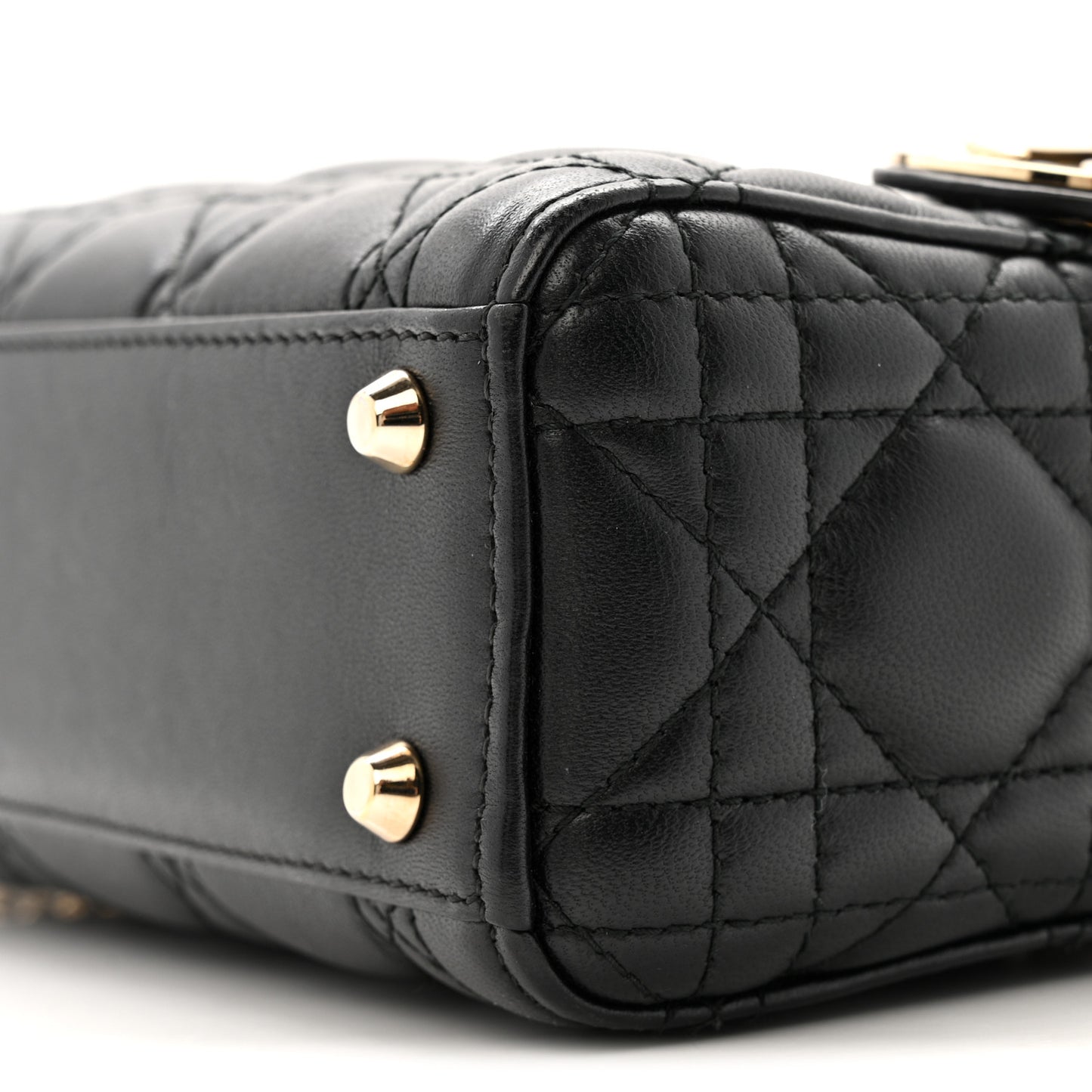 Lambskin Cannage Mini Lady Dior Black