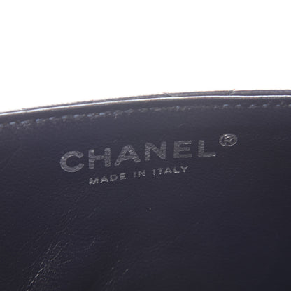 Chanel Lambskin Quilted East West Flap Navy 5 of 8