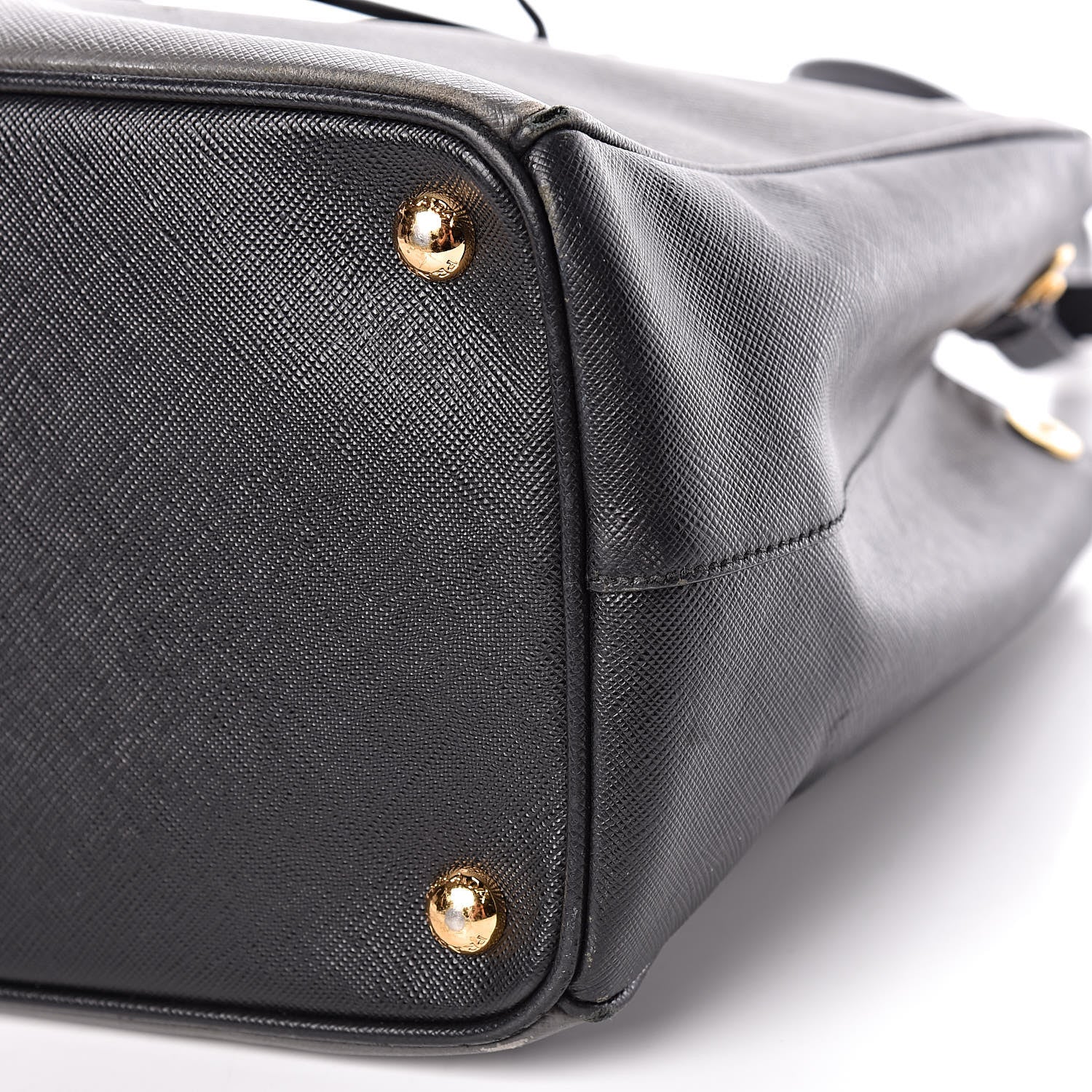 Prada Saffiano Lux Bi-Color Medium Tote Mercurio Black 9 of 21