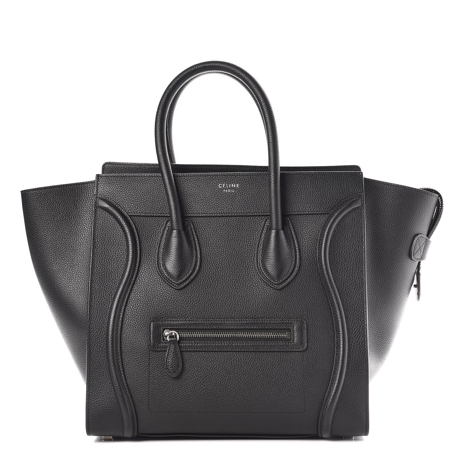 Celine Drummed Calfskin Mini Luggage Black 1 of 19