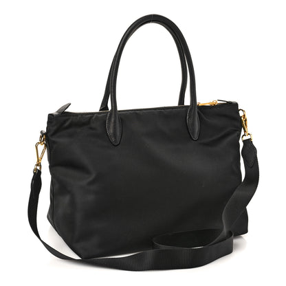 Prada Tessuto Nylon Saffiano Tote Black 3 of 10