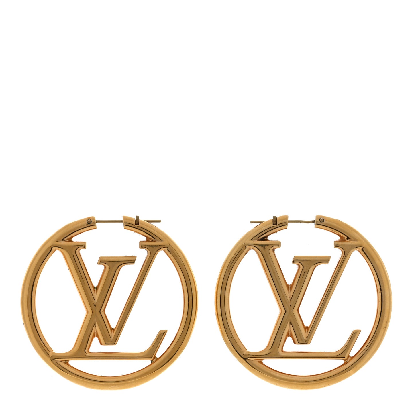 Metal Louise Hoop Earrings Gold