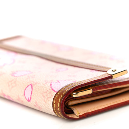 Louis Vuitton Monogram Cherry Blossom Porte Tresor International Wallet Pink 10 of 24