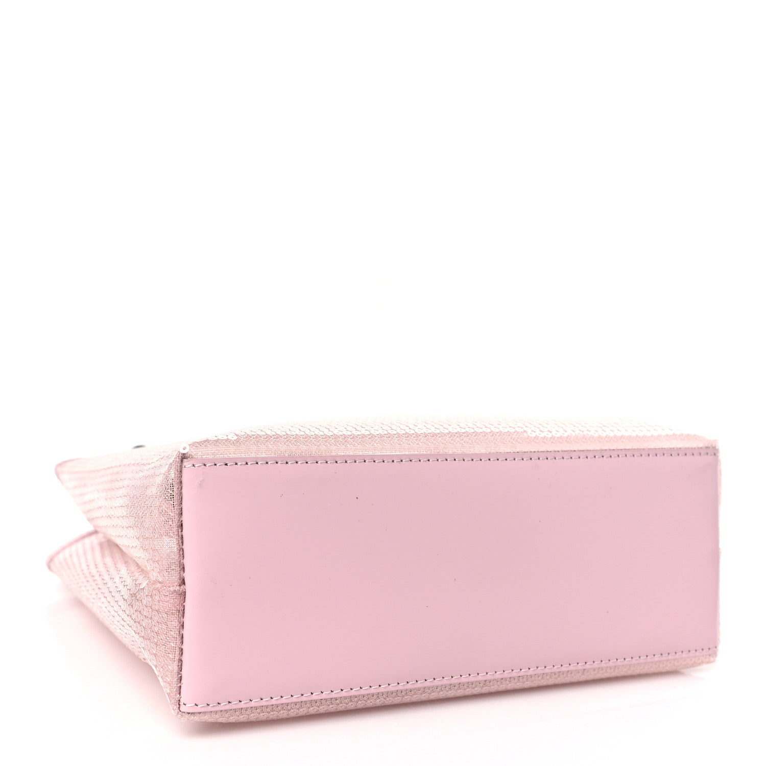 Prada Sequin Mesh Small Tote Bag Pink 5 of 12
