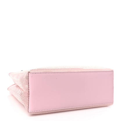 Prada Sequin Mesh Small Tote Bag Pink 5 of 12