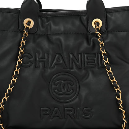 Chanel Calfskin Small Deauville Tote Black 9 of 15