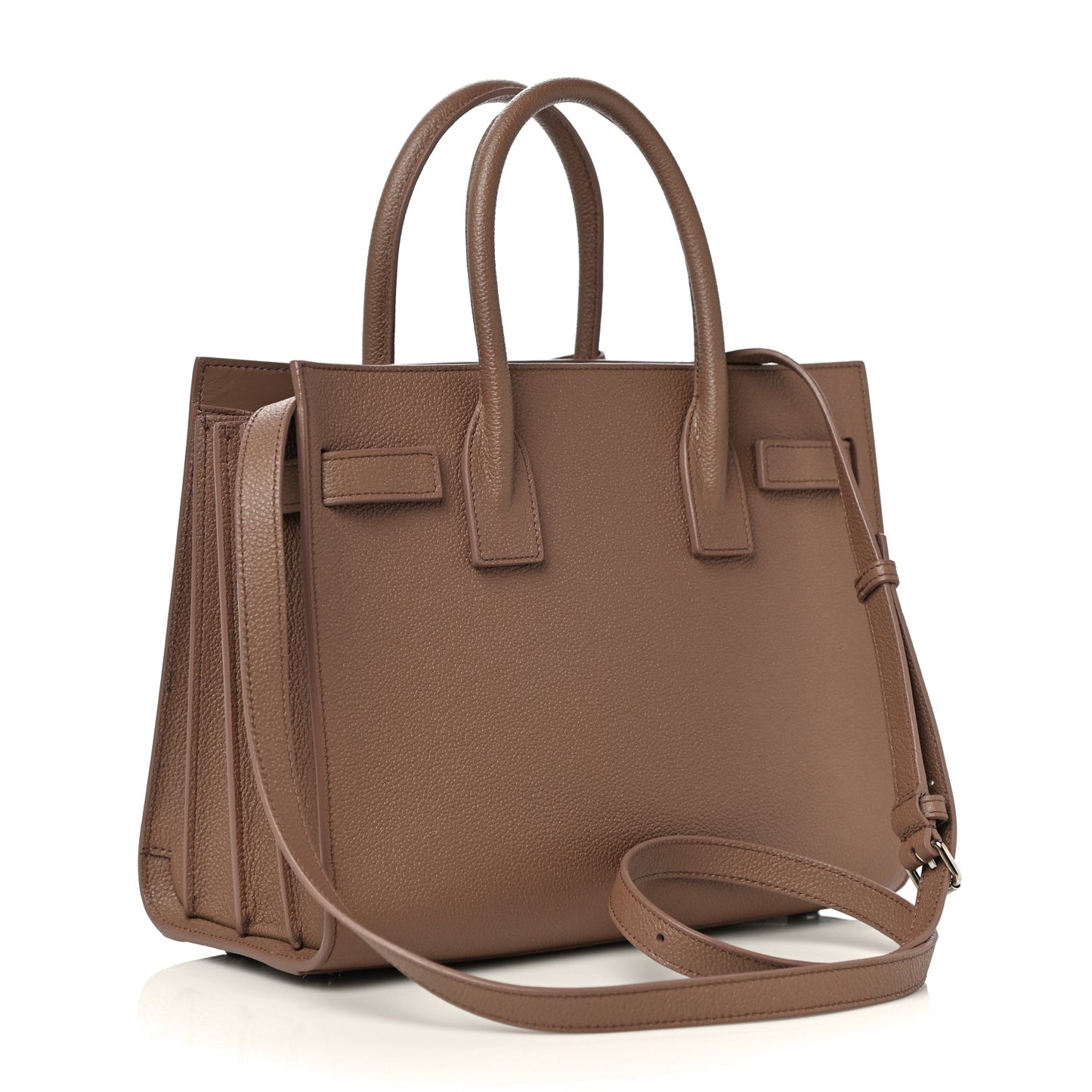 Grained Calfskin Baby Sac De Jour Taupe