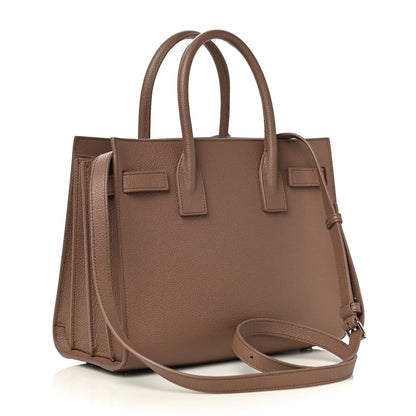 Saint Laurent Grained Calfskin Baby Sac De Jour Taupe 4 of 12