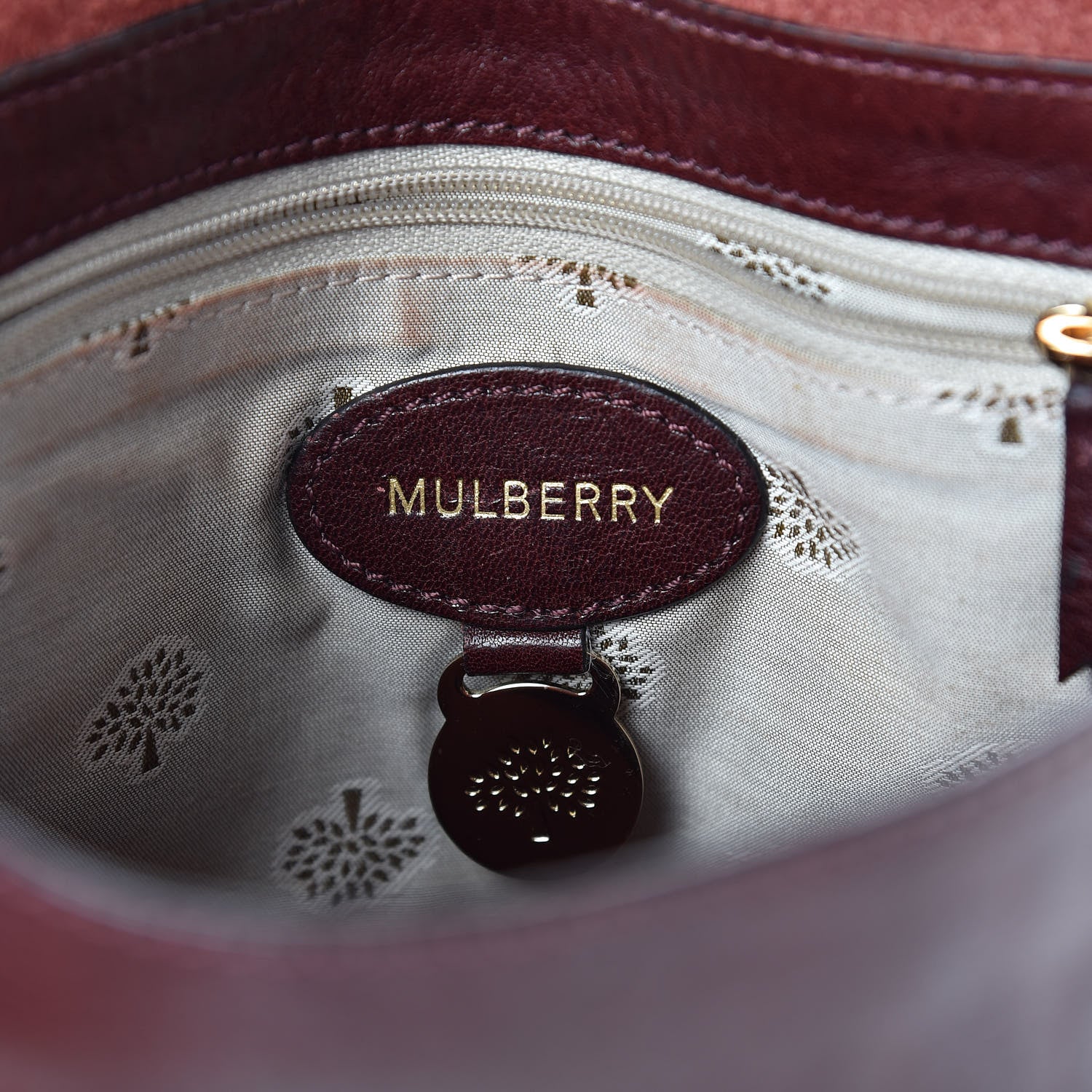 Mulberry Natural Vegetable Tanned Small Lily Flap Oxblood 6 of 11