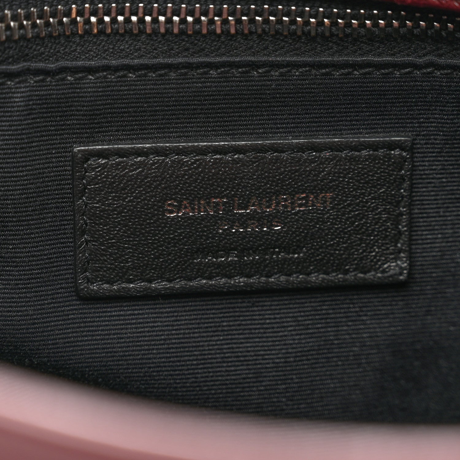 Saint Laurent Crinkled Calfskin Matelasse Monogram Medium Niki Chain Satchel Rouge Legion 7 of 10