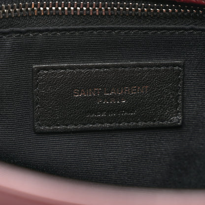 Saint Laurent Crinkled Calfskin Matelasse Monogram Medium Niki Chain Satchel Rouge Legion 7 of 10