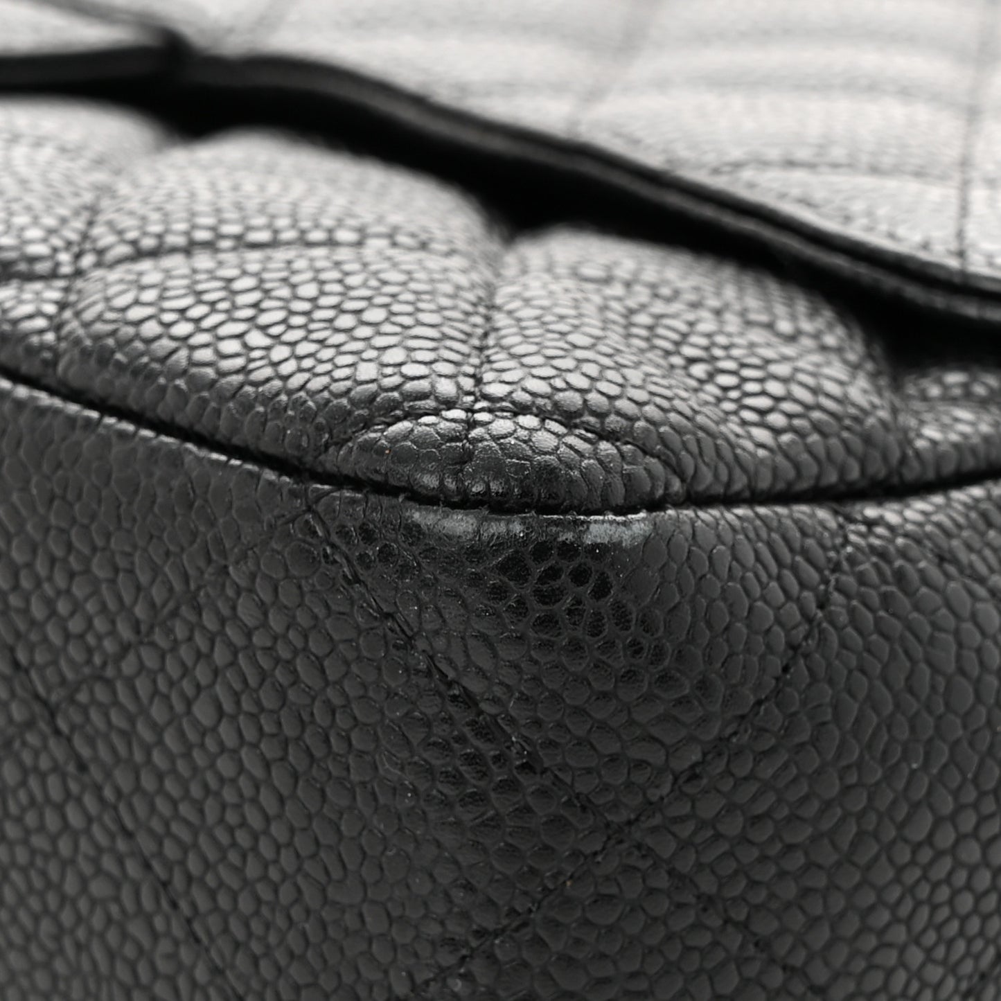 Caviar Quilted Jumbo Single Flap Black